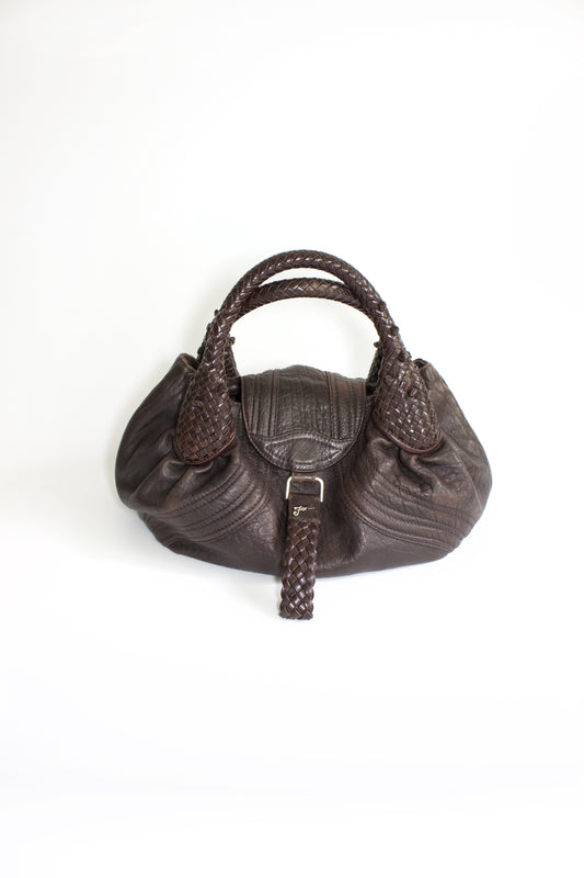 Fendi mini-Spy brown leather bag
