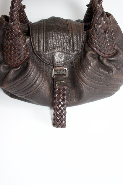 Fendi mini-Spy brown leather bag