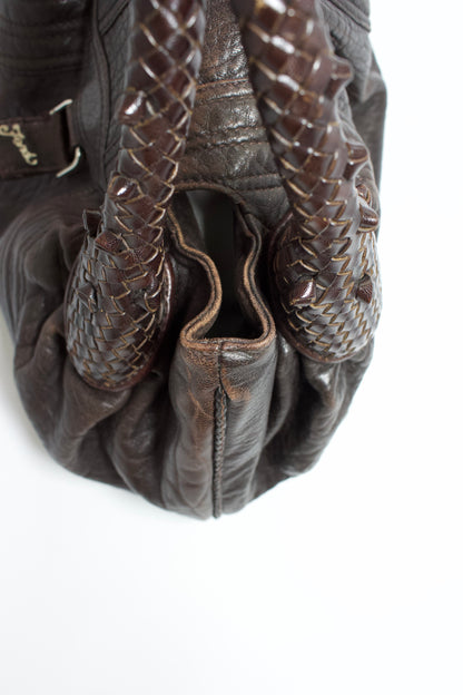 Fendi mini-Spy brown leather bag