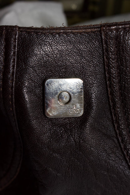 Fendi mini-Spy brown leather bag