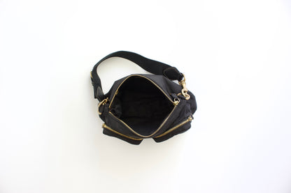 Miu Miu black nylon pocket shoulder bag