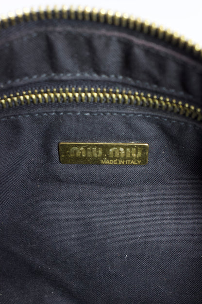 Miu Miu black nylon pocket shoulder bag
