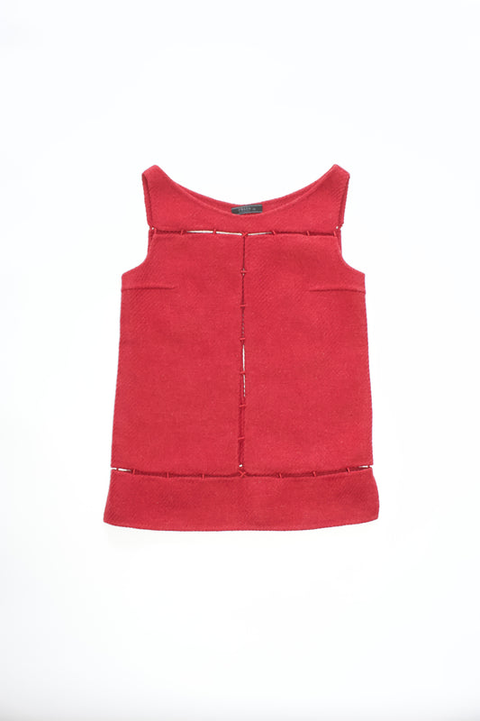 Prada FW 1998 red wool top
