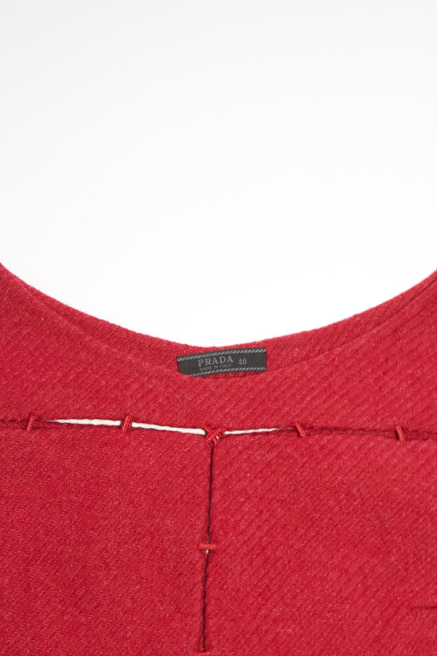 Prada FW 1998 red wool top