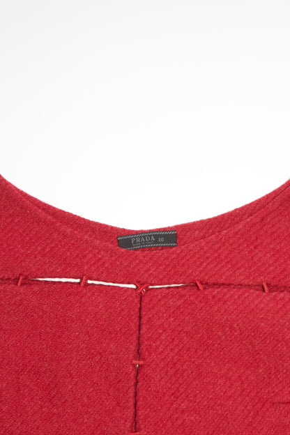 Prada FW 1998 red wool top