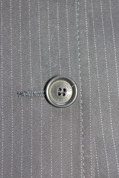 Jean Paul Gaultier black pinstripe blazer with back corset