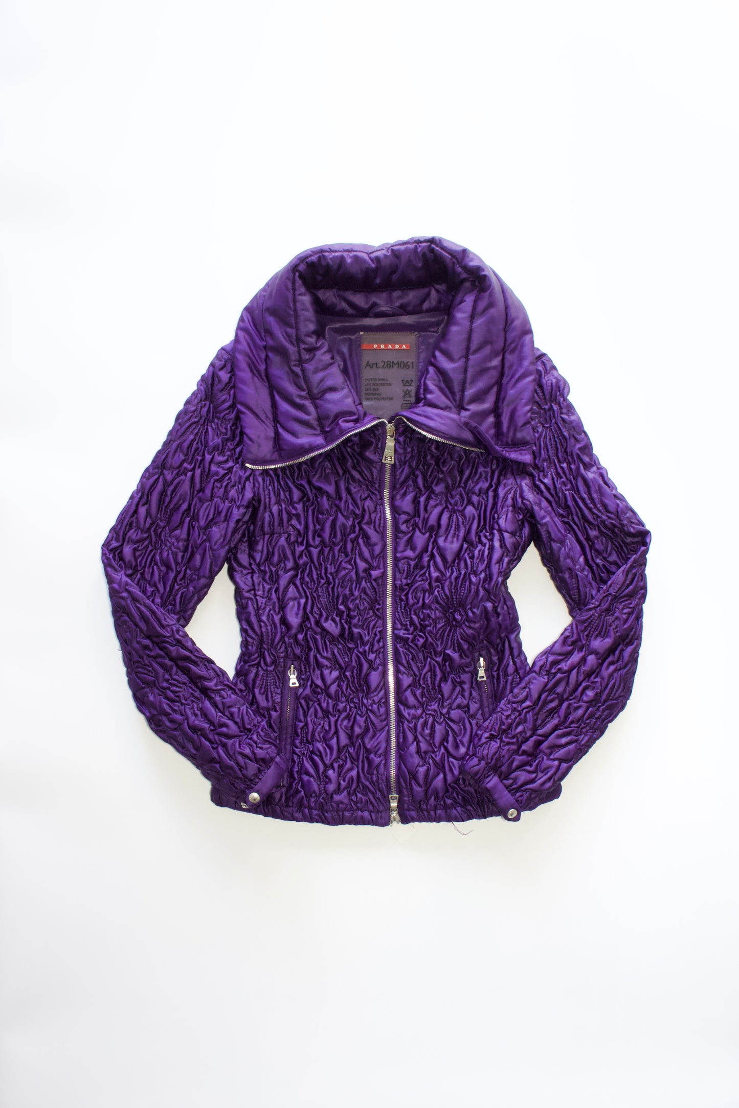 Prada purple matelassé jacket