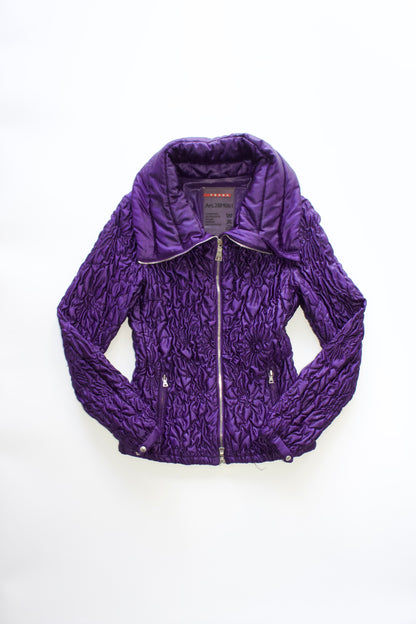Prada purple matelassé jacket