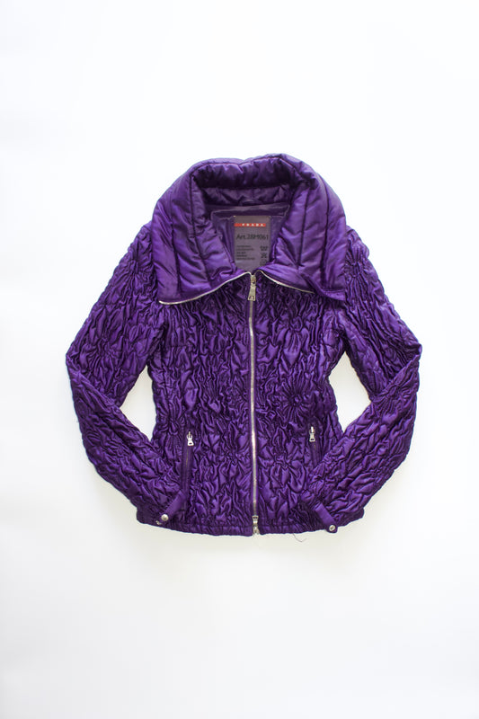 Prada purple matelassé jacket