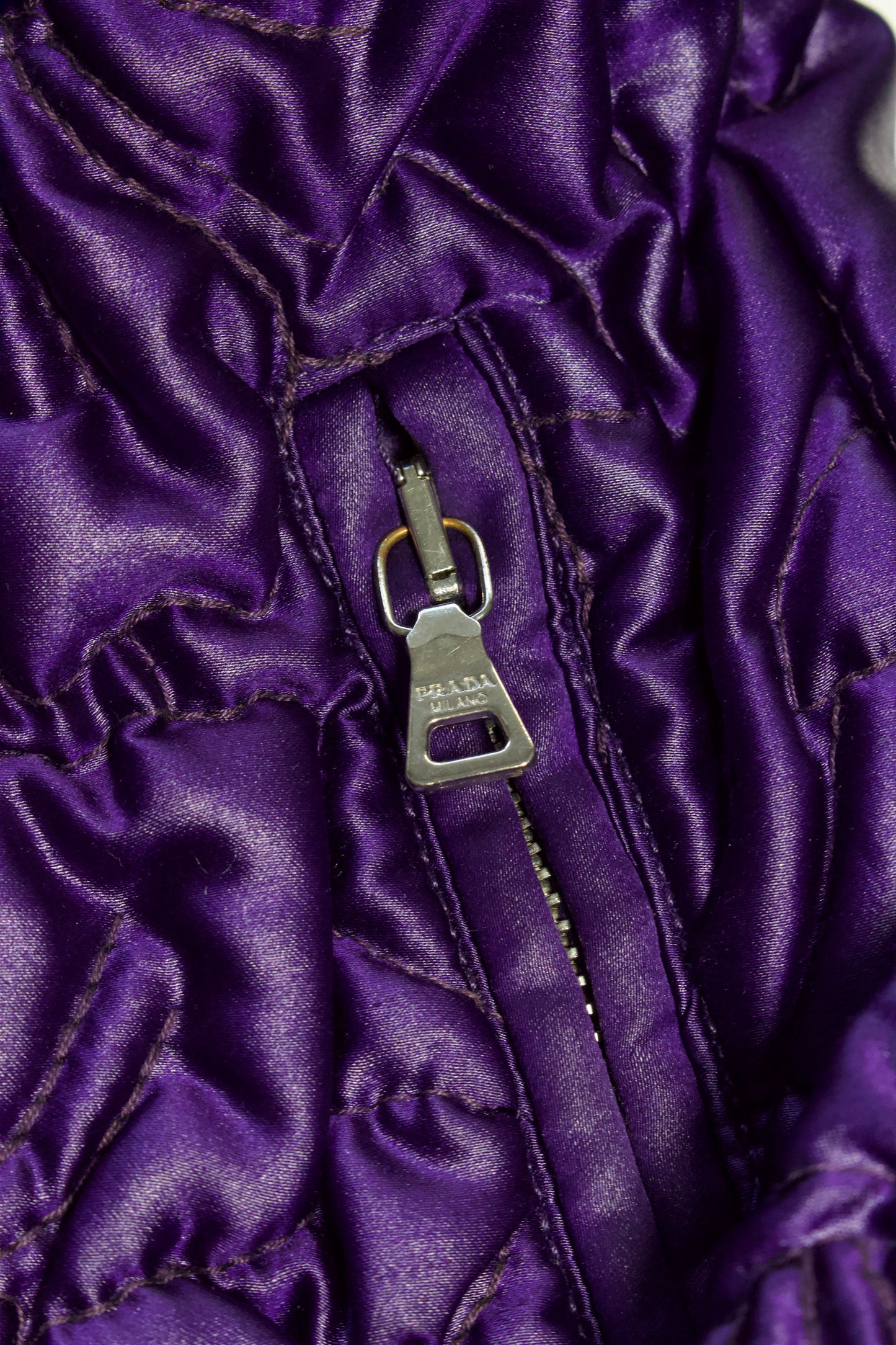 Prada purple matelassé jacket