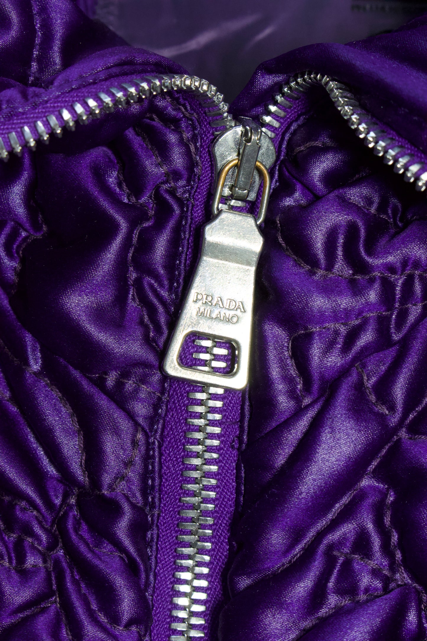 Prada purple matelassé jacket