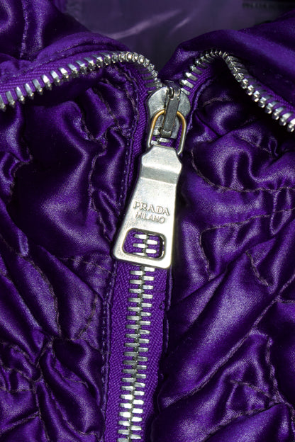 Prada purple matelassé jacket