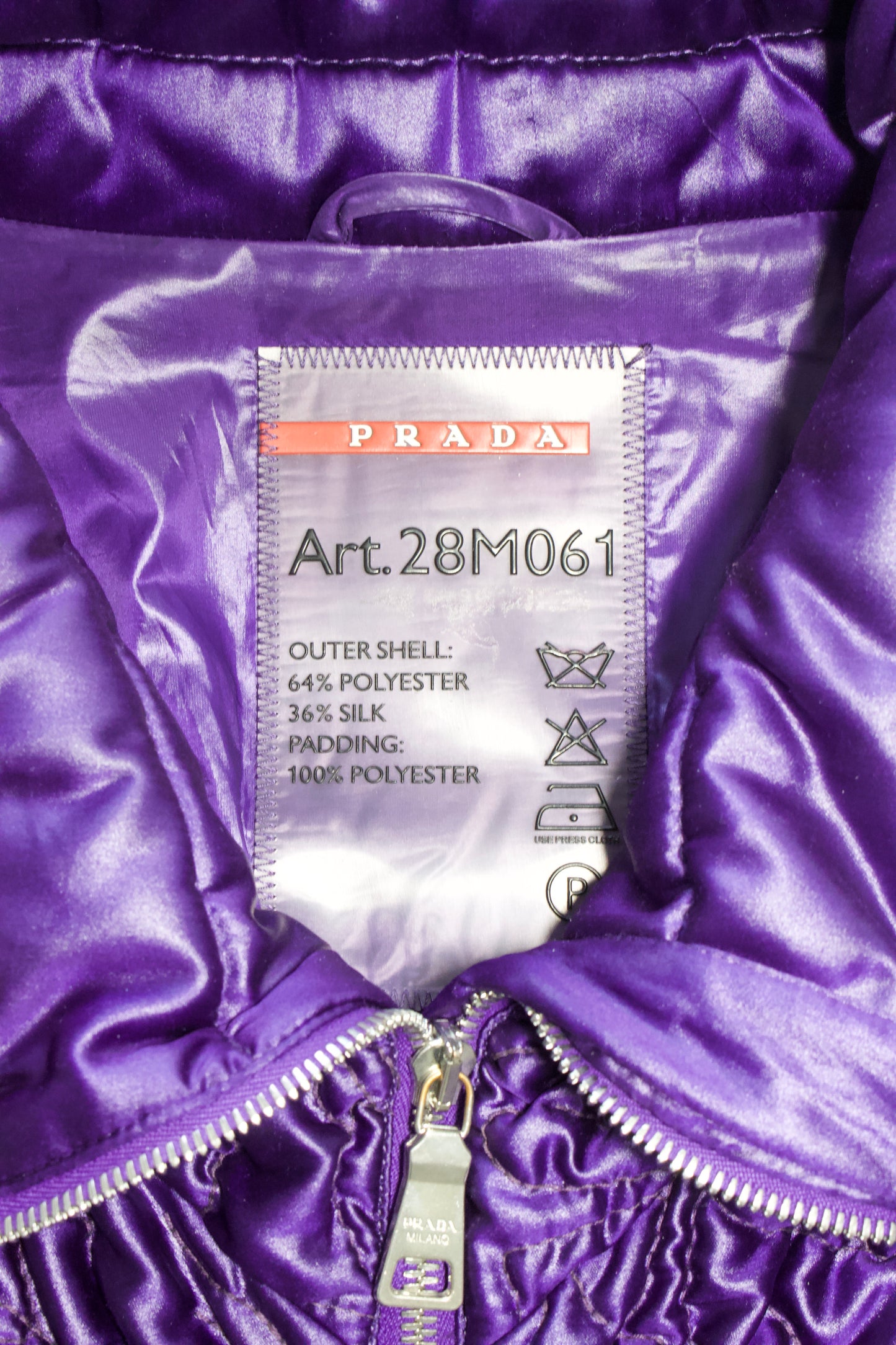 Prada purple matelassé jacket