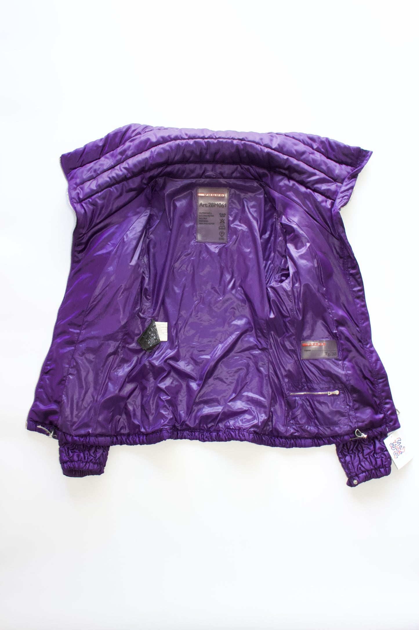 Prada purple matelassé jacket