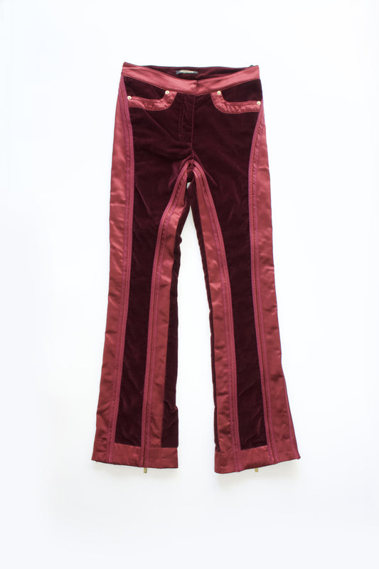 Roberto Cavalli FW 2004 purple velvet trousers