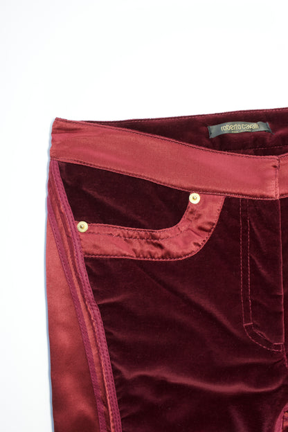 Roberto Cavalli FW 2004 purple velvet trousers