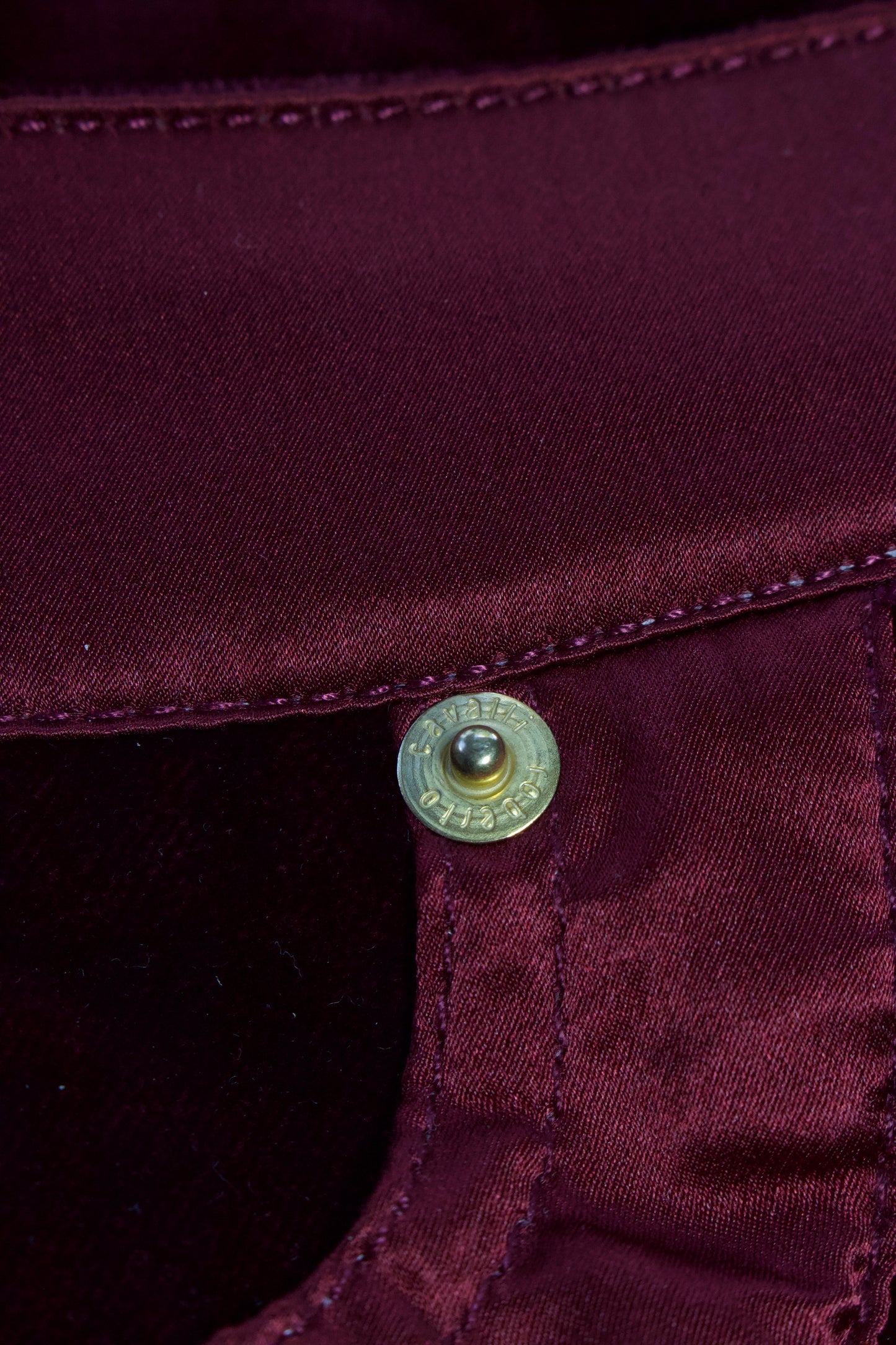 Roberto Cavalli FW 2004 purple velvet trousers