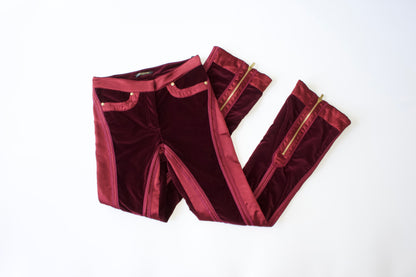 Roberto Cavalli FW 2004 purple velvet trousers