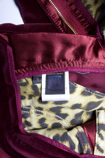 Roberto Cavalli FW 2004 purple velvet trousers