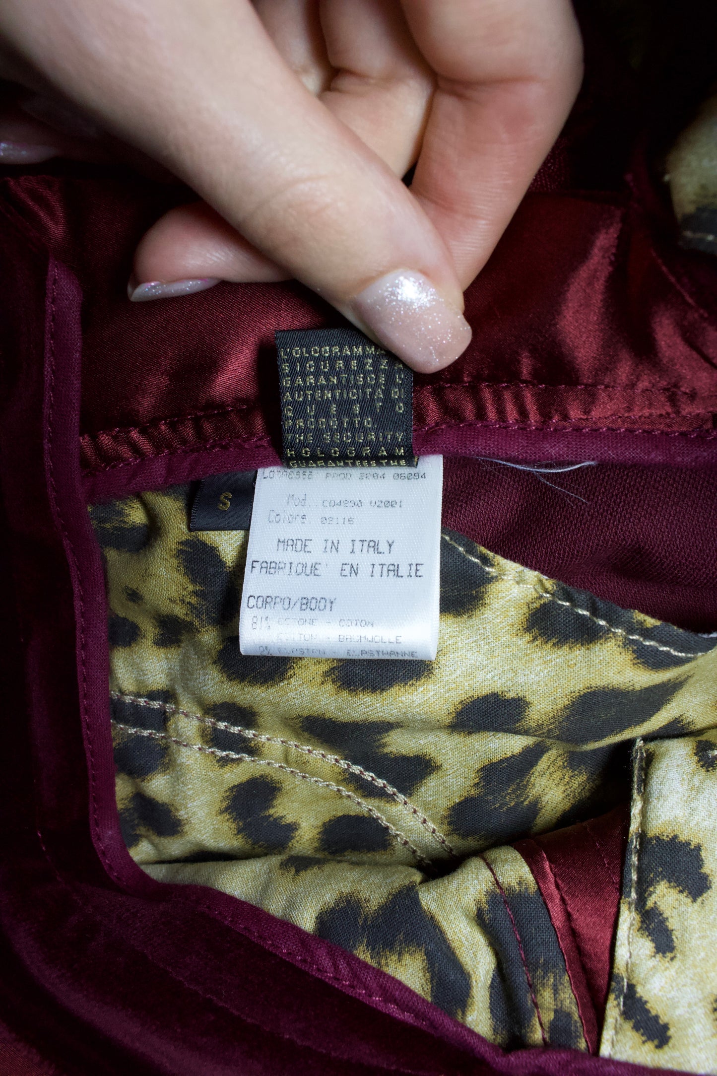 Roberto Cavalli FW 2004 purple velvet trousers