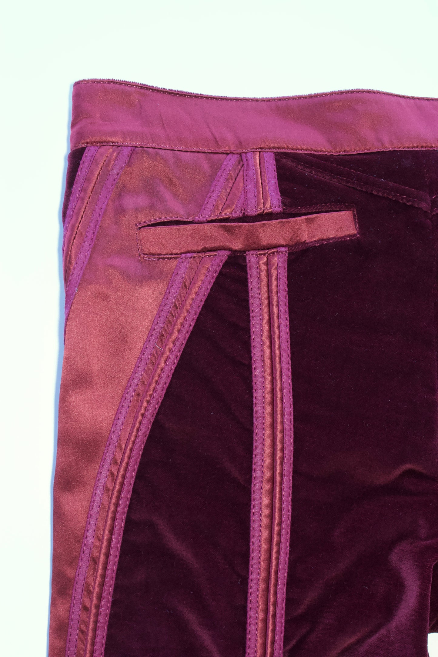 Roberto Cavalli FW 2004 purple velvet trousers