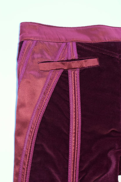 Roberto Cavalli FW 2004 purple velvet trousers