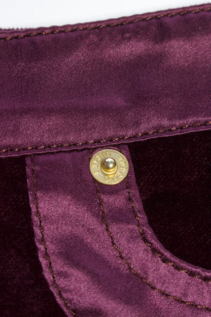 Roberto Cavalli FW 2004 purple velvet skirt
