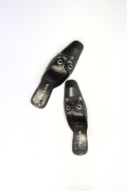Prada 2000s black kitten heels