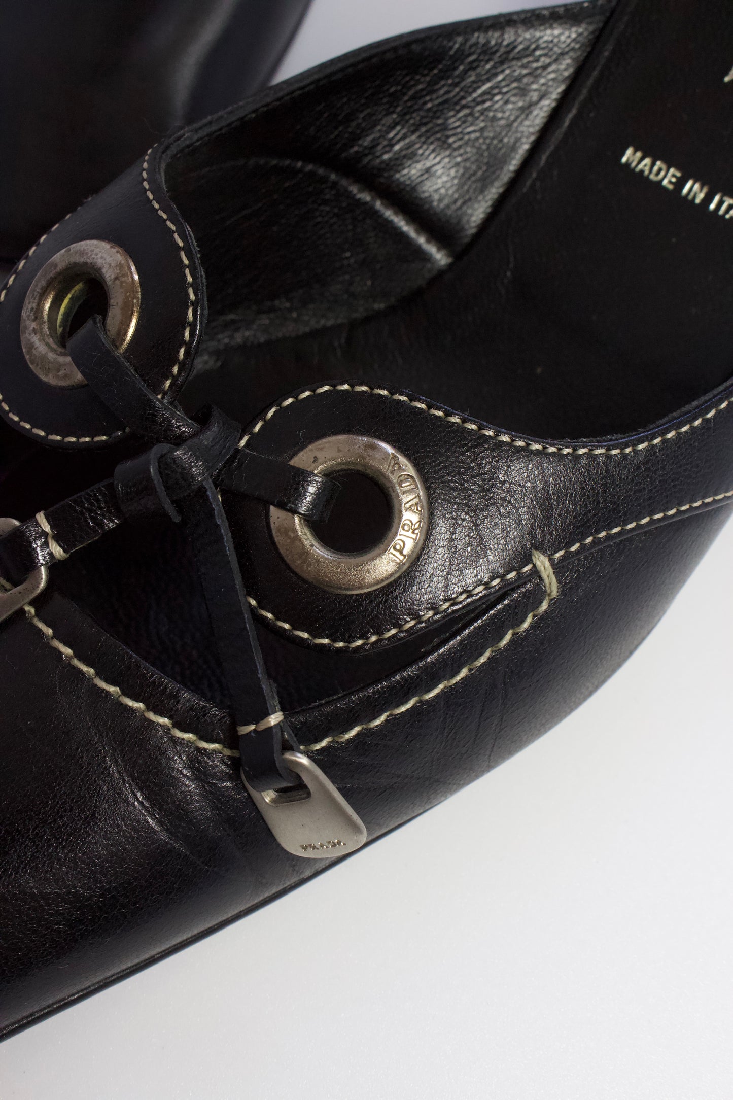 Prada 2000s black kitten heels