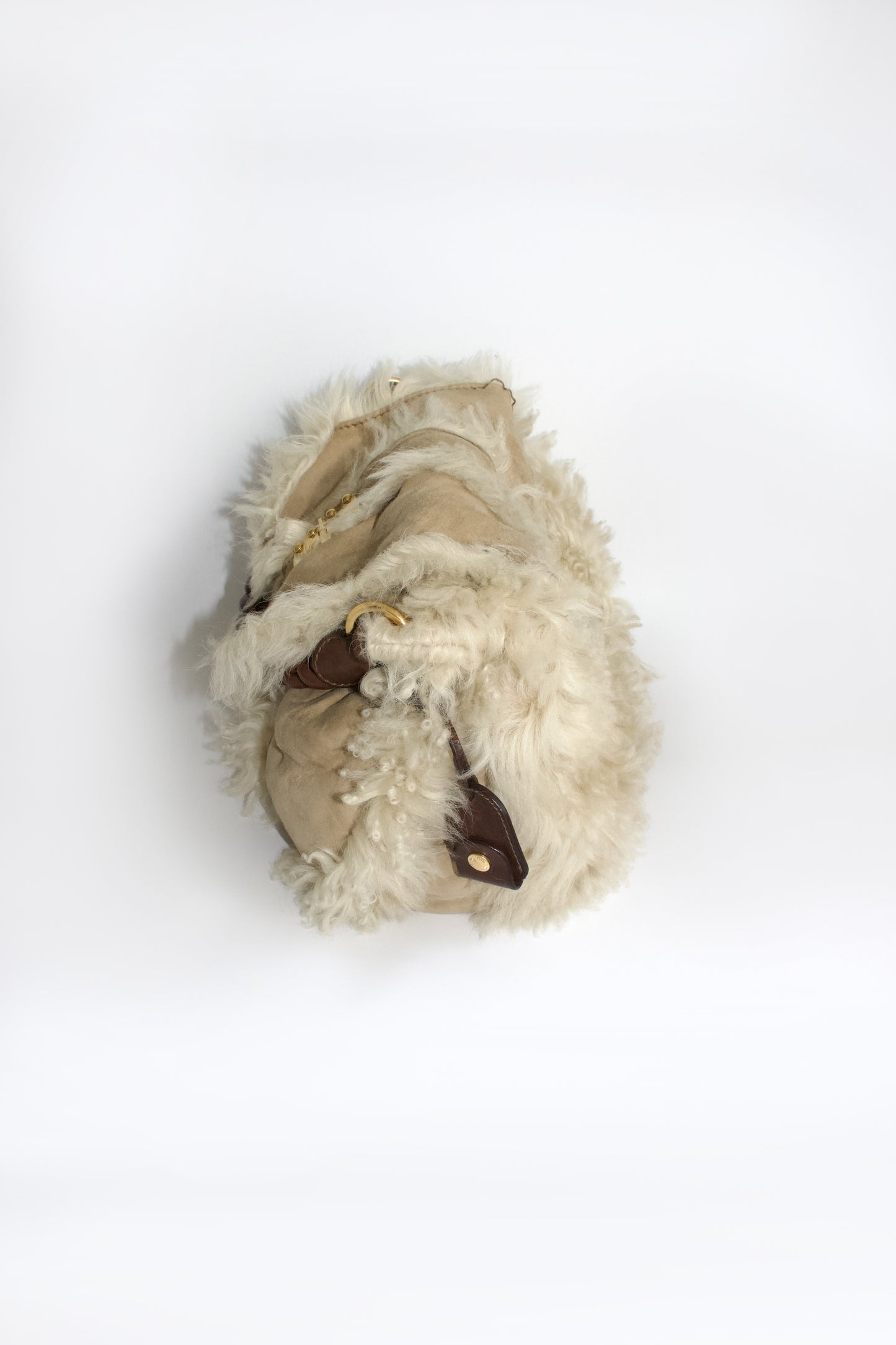 Miu Miu FW 2011 white sheepskin Coffer bag