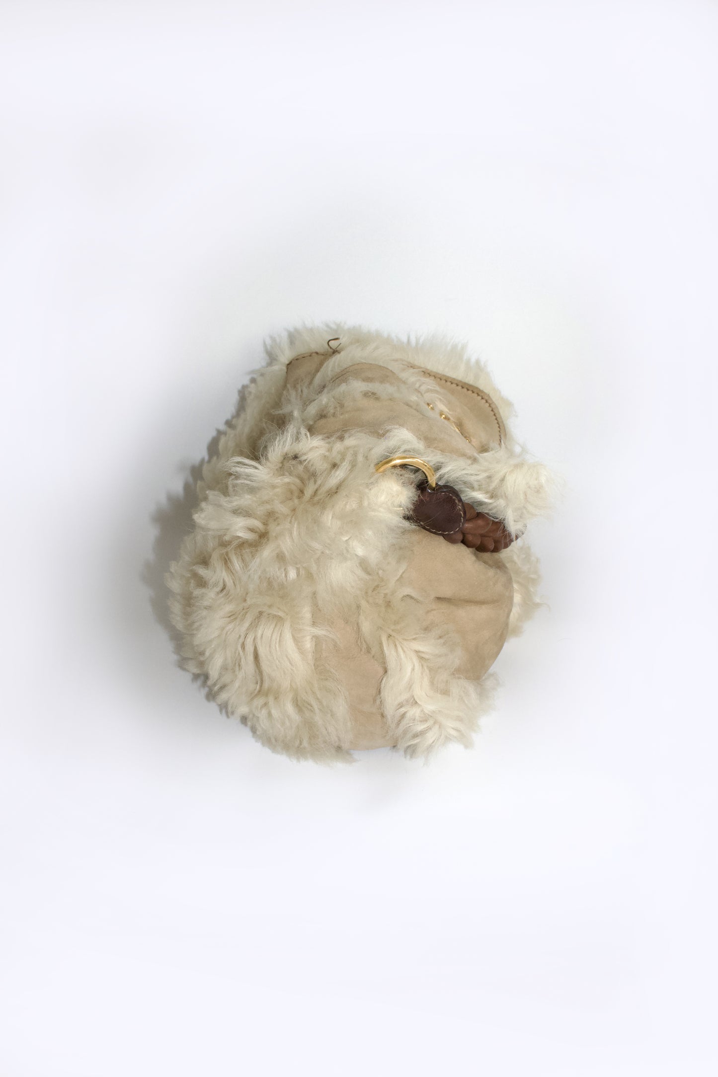 Miu Miu FW 2011 white sheepskin Coffer bag