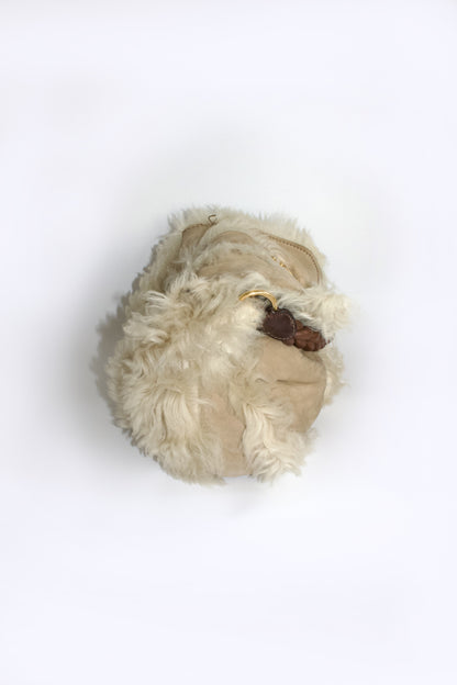 Miu Miu FW 2011 white sheepskin Coffer bag