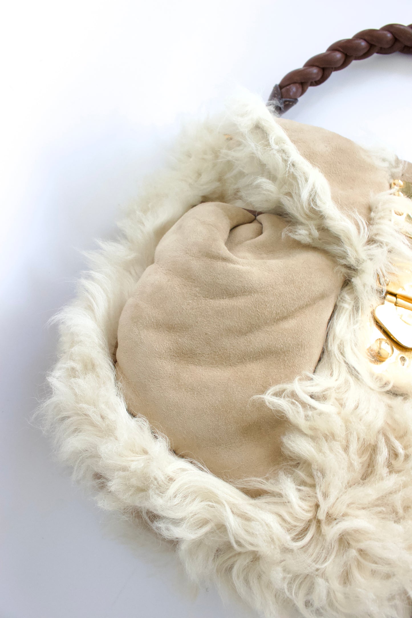 Miu Miu FW 2011 white sheepskin Coffer bag