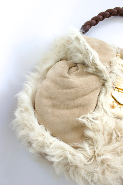 Miu Miu FW 2011 white sheepskin Coffer bag