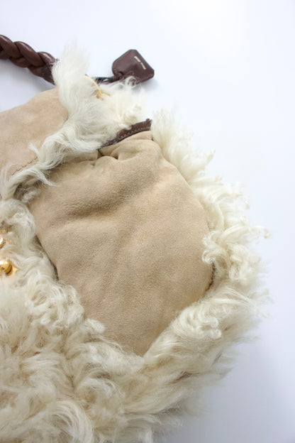 Miu Miu FW 2011 white sheepskin Coffer bag