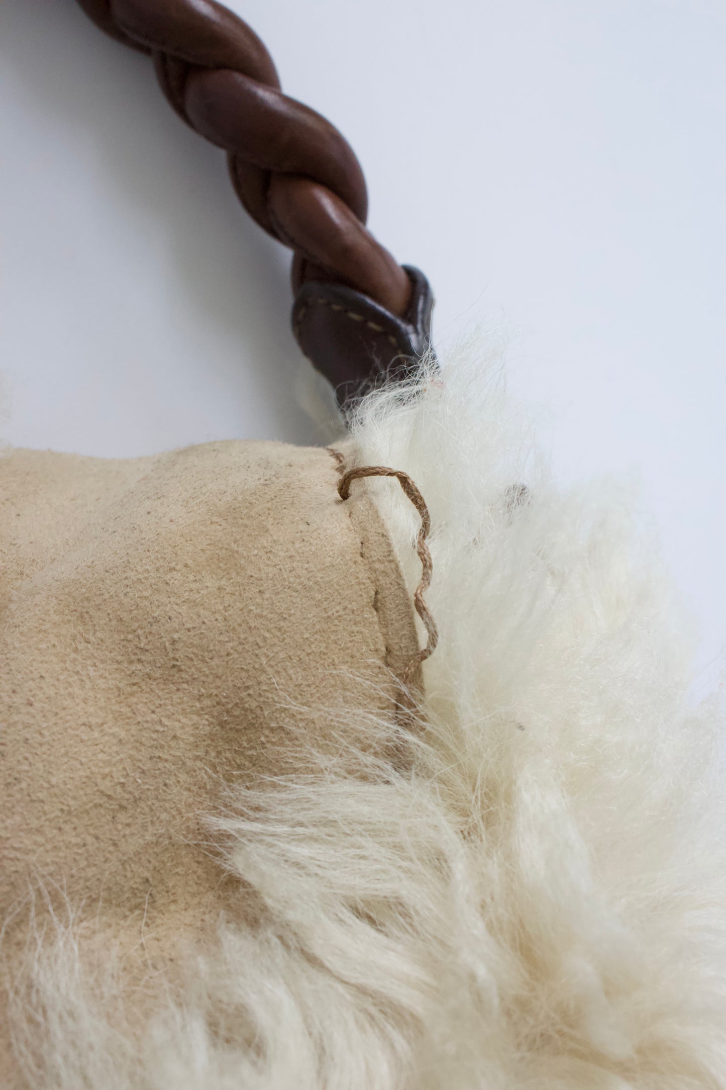 Miu Miu FW 2011 white sheepskin Coffer bag