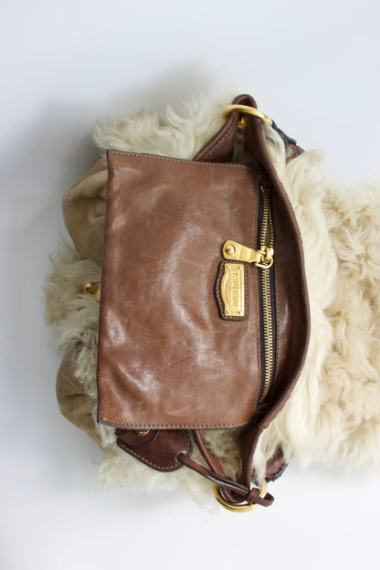 Miu Miu FW 2011 white sheepskin Coffer bag