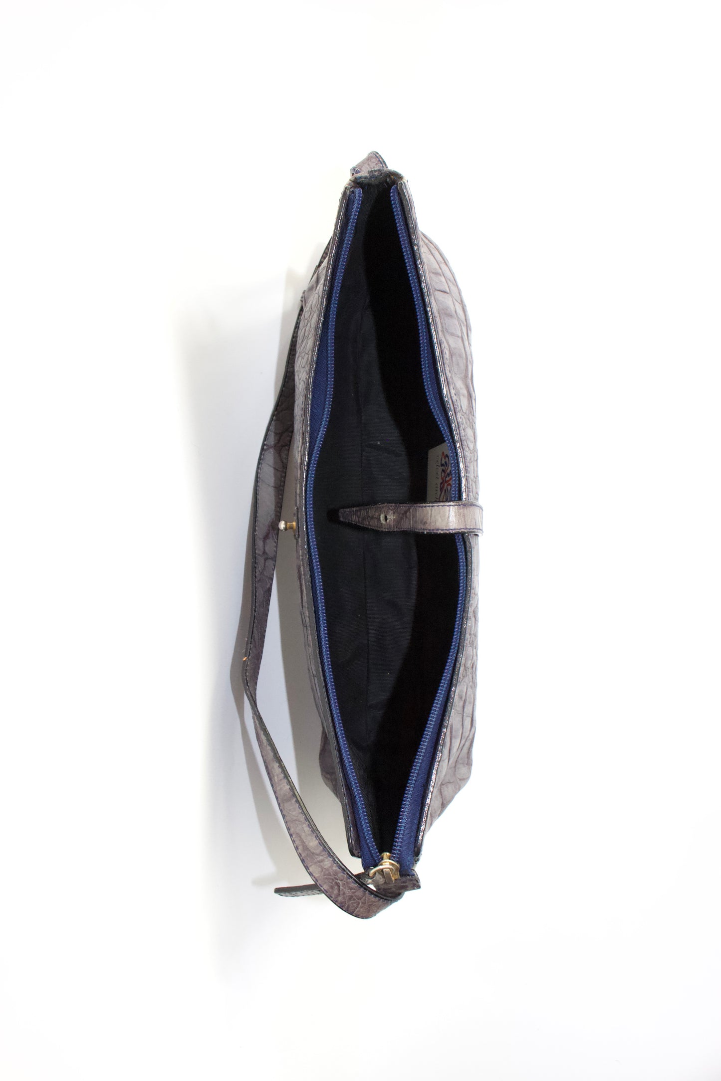 Roberto Cavalli grey leather baguette