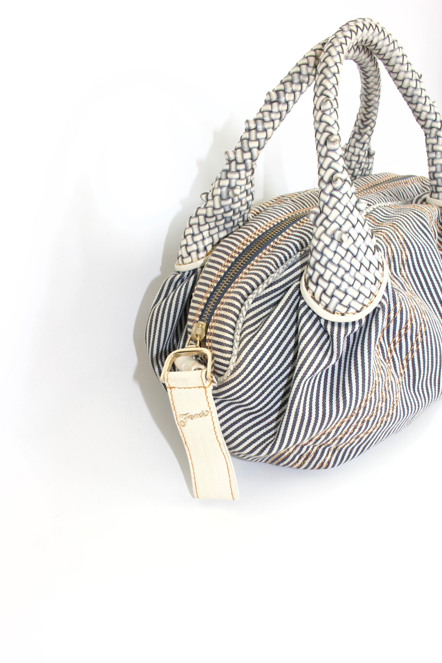 Fendi mini-Spy striped canvas bag