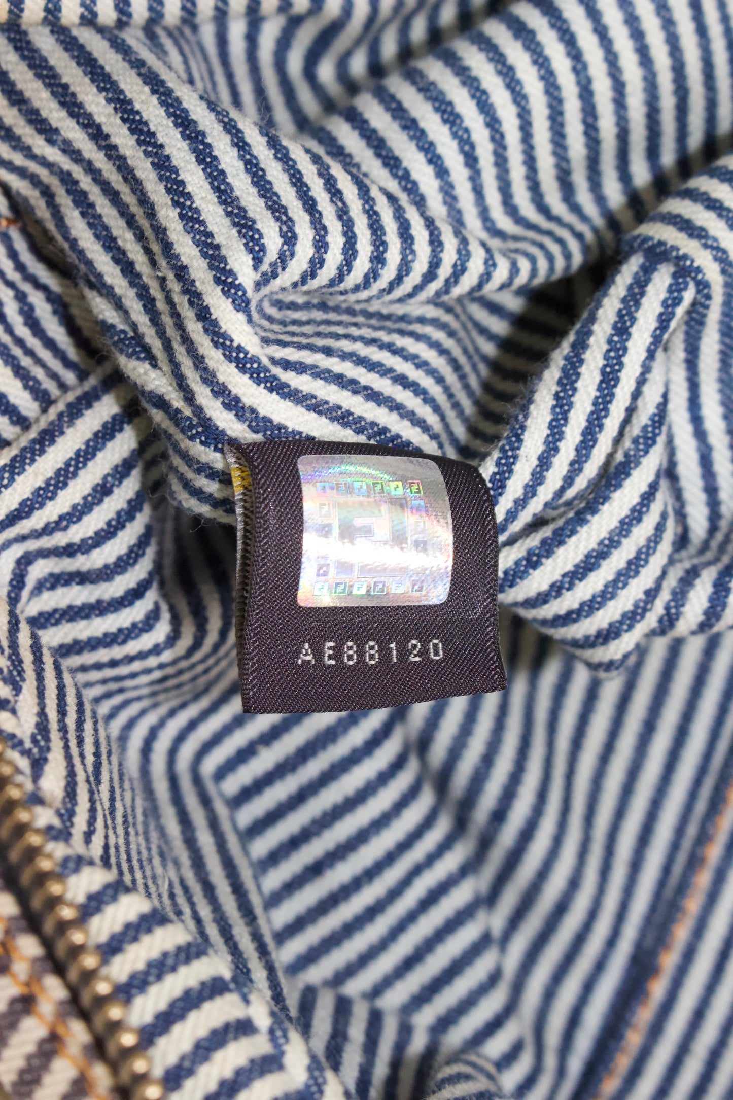 Fendi mini-Spy striped canvas bag