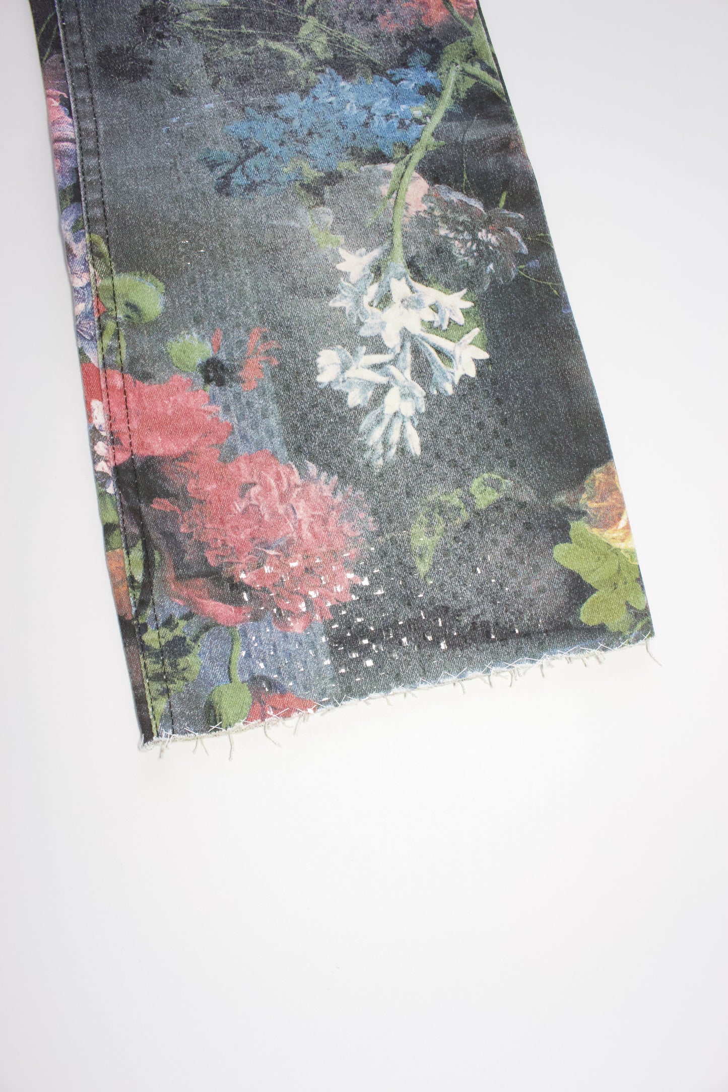 Roberto Cavalli FW 1994 floral jeans