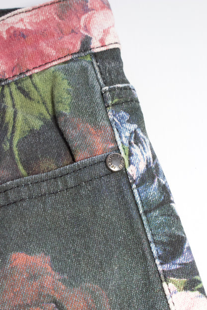 Roberto Cavalli FW 1994 floral jeans