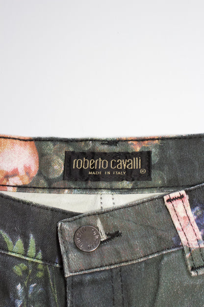 Roberto Cavalli FW 1994 floral jeans