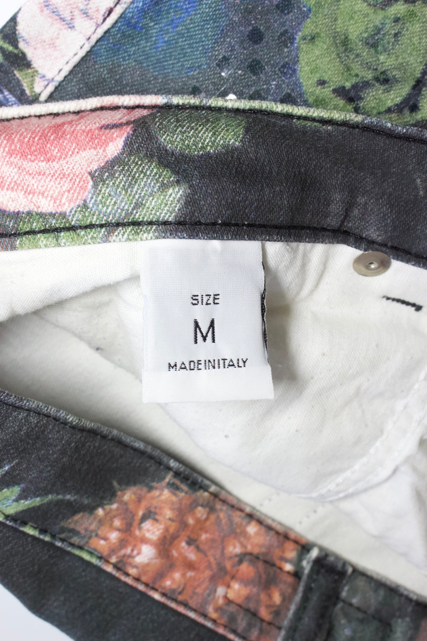 Roberto Cavalli FW 1994 floral jeans