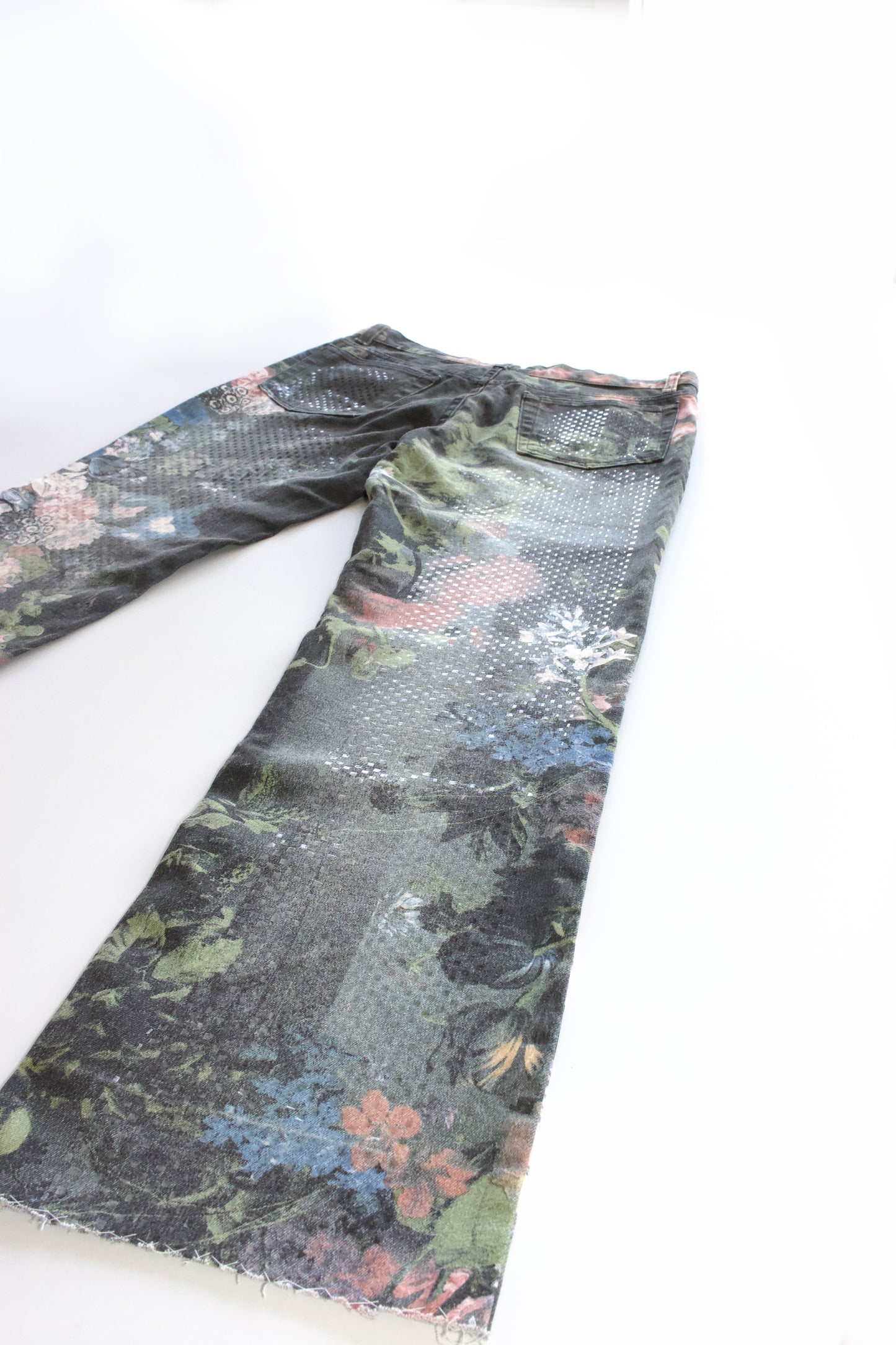 Roberto Cavalli FW 1994 floral jeans