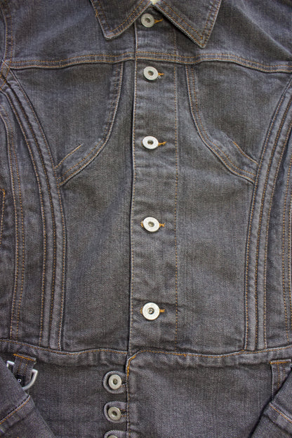 Dolce & Gabbana SS 2003 grey denim jacket with zipper