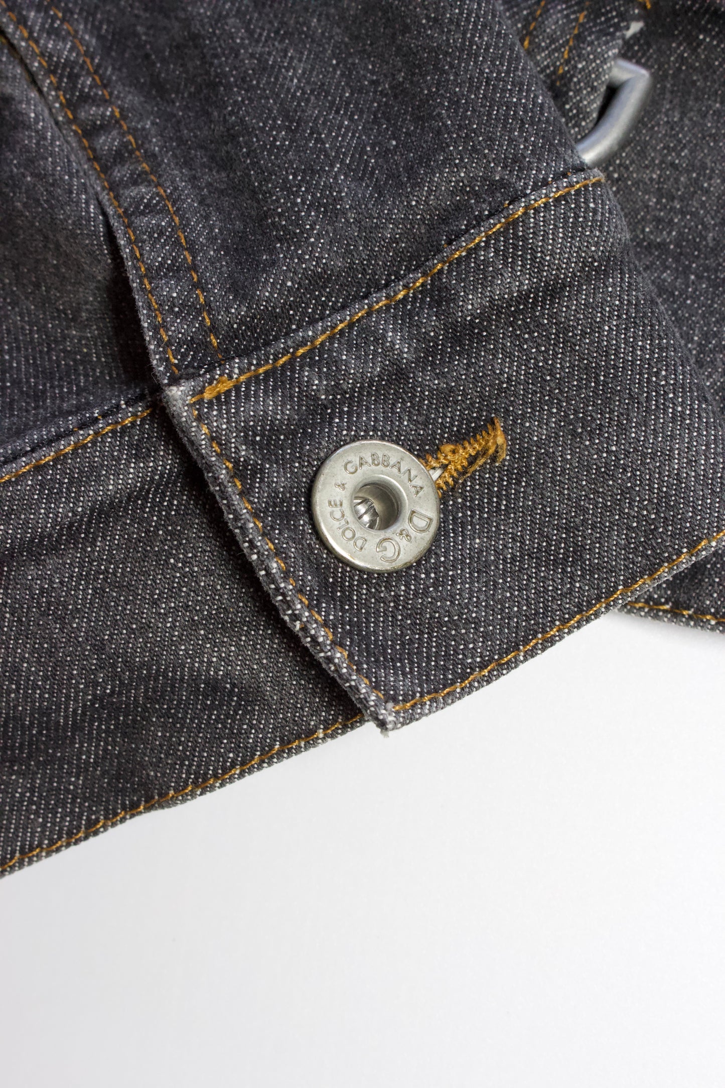 Dolce & Gabbana SS 2003 grey denim jacket with zipper