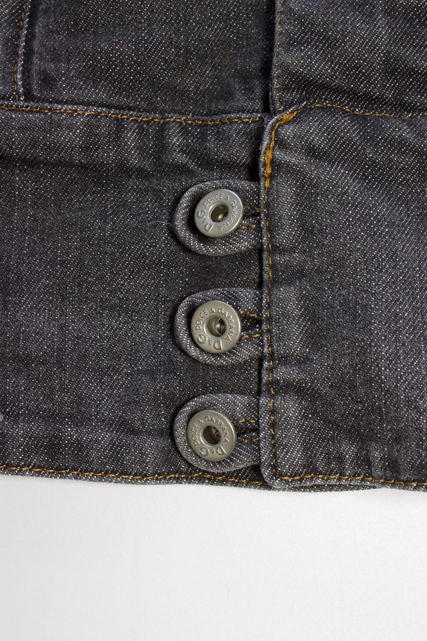 Dolce & Gabbana SS 2003 grey denim jacket with zipper