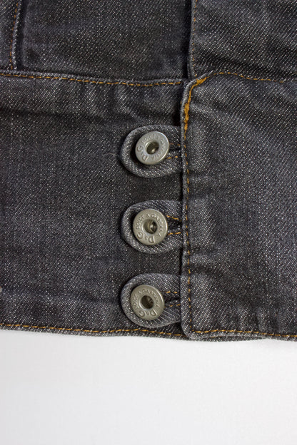 Dolce & Gabbana SS 2003 grey denim jacket with zipper