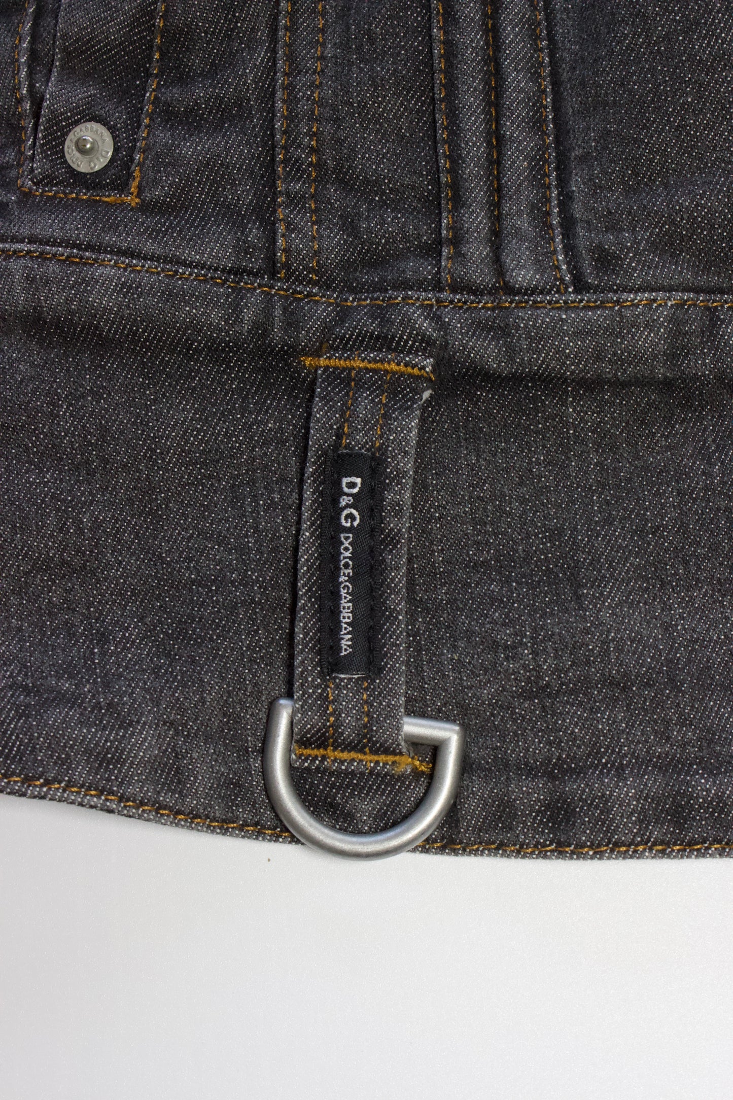 Dolce & Gabbana SS 2003 grey denim jacket with zipper